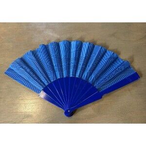 US Open Tennis 2025 Hand Fan NEW American Express Merch Light / Dark Blue 9"